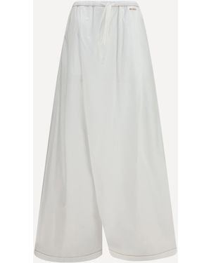 Marni Draping Wide-Leg Trousers - White