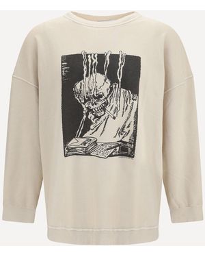 Our Legacy Angry Fan Mail Oversized Graphic Sweatshirt - White