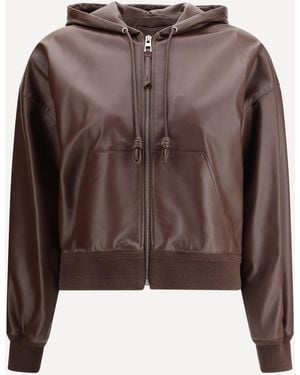 Loewe Giacca Con Cappuccio Flamenco - Marrone