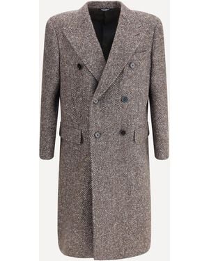 Dolce & Gabbana Double-Breasted Coat - Grey