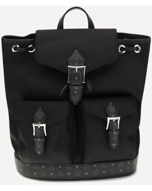 MCM Aren Drawstring Backpack - Black