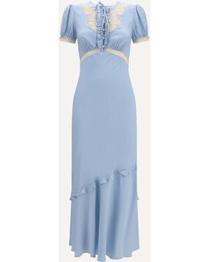 Self-Portrait Midi Dress - Blue