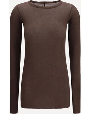 Rick Owens Long-Sleeved T-Shirt - Brown
