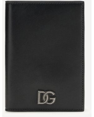 Dolce & Gabbana Leather Passport Holder - Black