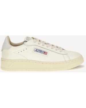 Autry Dallas Low Leather Trainers - Natural