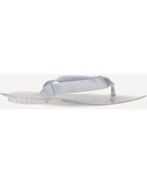 Alaïa Alaïa Satin Flip-Flop Sandals - White
