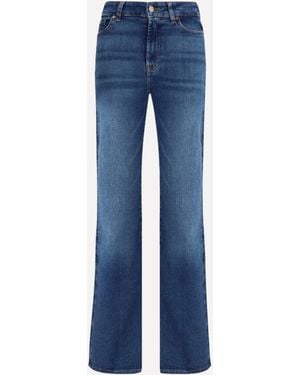 7FOR Slim Illusion Leggy Bootcut Jeans - Blue
