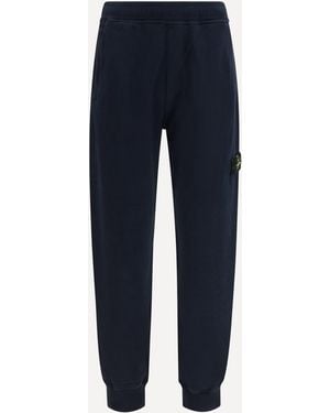 Stone Island Pantaloni Della Tuta Con Patch Logo - Blu