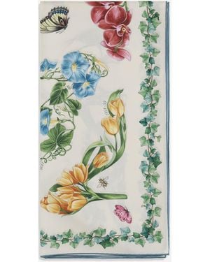 Ferragamo Eden Print Silk Scarf - Green