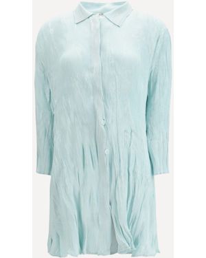 GONGDID DESIGN Wavy Shirt Dress - Blue