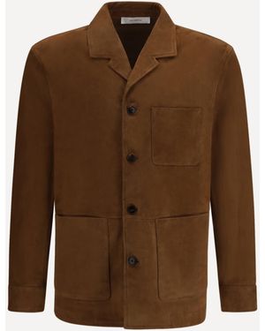Umit Benan Santiago Suede Jacket - Brown