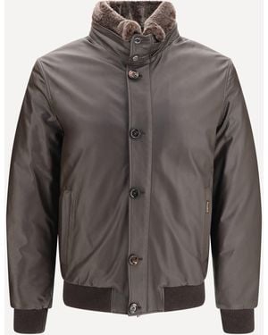 Moorer Cleros P1 Shearling Down Jacket - Gray
