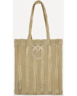 Pinko Medium Easy Tote Bag - Natural