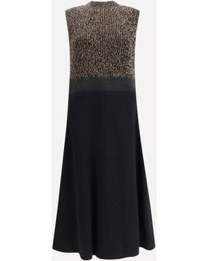 Prada Shetland Wool And Cashmere Dress - Black