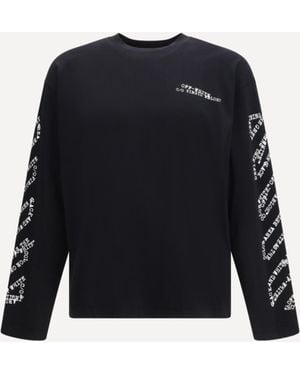 Off-White c/o Virgil Abloh Patterned Long-Sleeve T-Shirt - Blue
