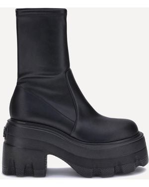 Casadei Faux Leather Ankle Boots - Blue