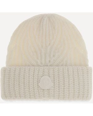 Moncler Alpaca-Blend Cable-Knit Beanie - Natural