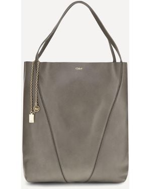 Chloé Borsa Tote Spin Grande - Grigio