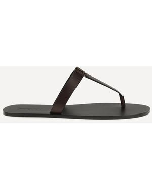 Saint Laurent Babylone Thong Sandals - Natural