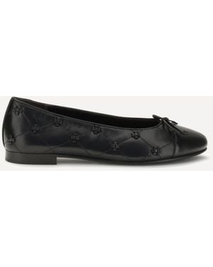Tory Burch Bunny Knot Pointed Ballerinas - Black