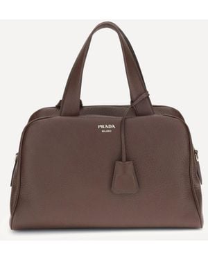 Prada Leather Handbag - Brown
