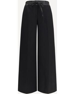 Alaïa Tailored Virgin Wool Trousers - Black