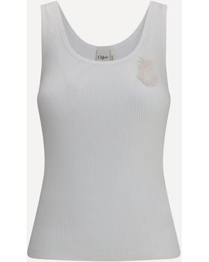 Chloé Top A Costine - Grigio
