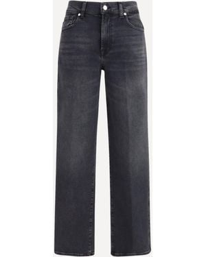 7FOR Stovepipe Straight Jeans - Blue