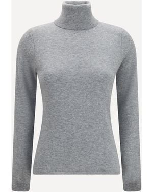 Allude Cashmere Turtleneck Jumper - Grey