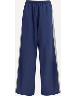 Balenciaga Technical Satin Track Trousers - Blue