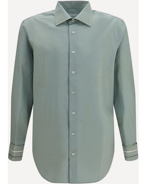 Prada Cotton Shirt With A Worn-In Effect - Blue