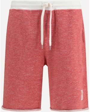 Brunello Cucinelli Cotton And Linen Shorts With Logo - Red