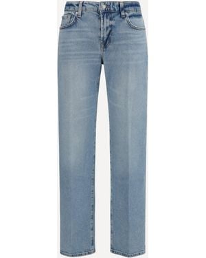 7FOR Calie Straight Jeans - Blue
