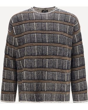 Giorgio Armani Maglione Oversize A Coste - Grigio