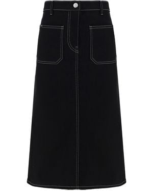 Courreges Gonna Denim-Donna - Nero