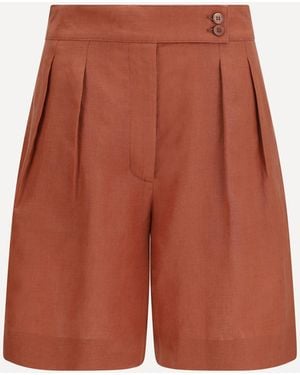 Loro Piana Dorin Linen Shorts - Brown