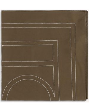 TOTEME Silk Scarf With Embroidery - Natural