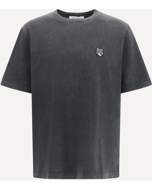Maison Kitsuné Fox Head Faded T-Shirt - Blue