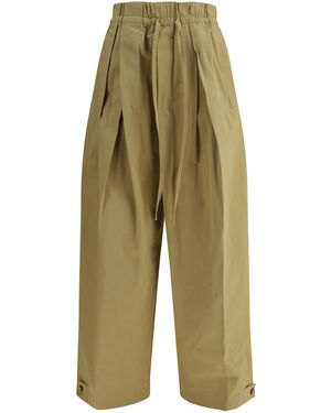 Jil Sander Pantaloni Oversize - Verde
