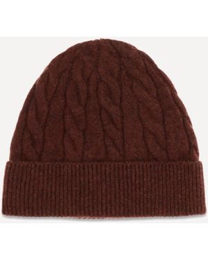 Loro Piana Cedar Cashmere Beanie - Brown