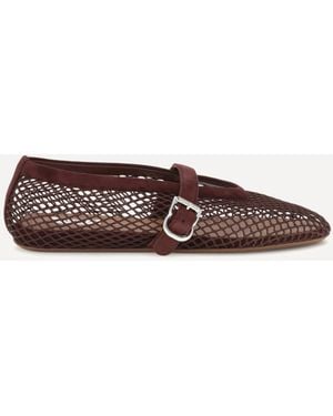 Alaïa Alaïa Mesh Ballerinas - Brown