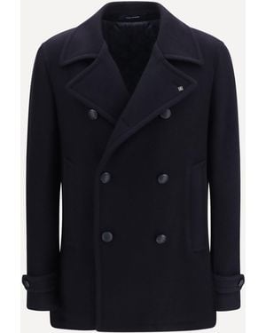Tagliatore Wool Caban Coat - Blue