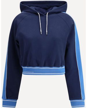 CASABLANCA Cropped Hoodie - Blue