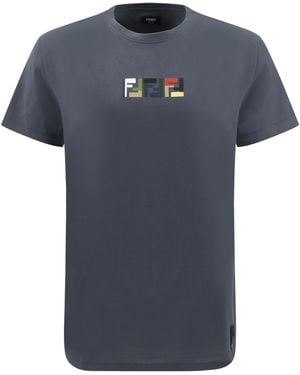 Fendi Logoed T-shirt - Blue