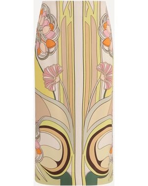 La DoubleJ Velvet Pencil Skirt Tulip Placée - Metallic