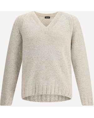 ZEGNA V-Neck Jumper - White