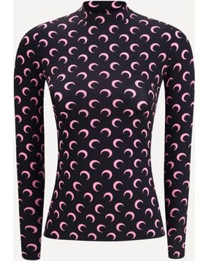 Marine Serre Moon Long Sleeve Top - Blue