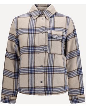 Woolrich Giacca A Camicia Alaskan A Quadri - Grigio