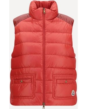 Moncler Frelon Down Filled Vest - Red