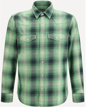 Tom Ford Check Shirt - Green